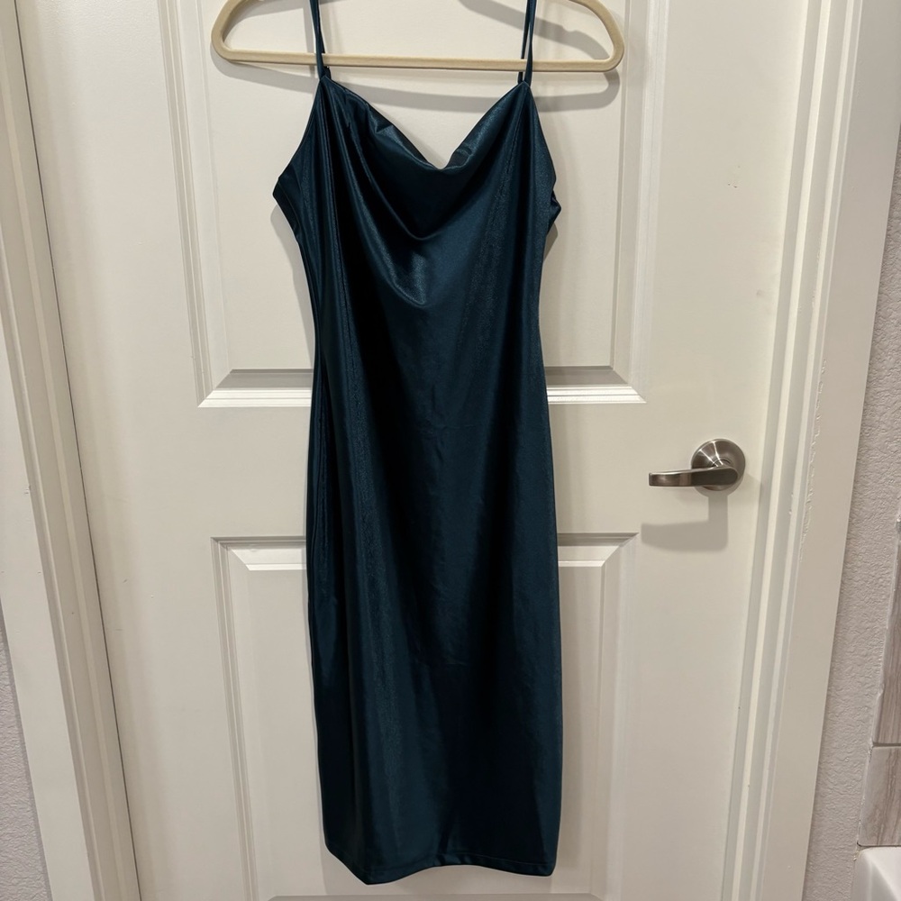 Elegant Teal Slip Dress